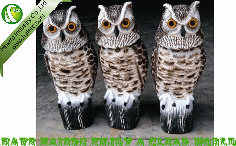 >Head Moveable Plastic Owl