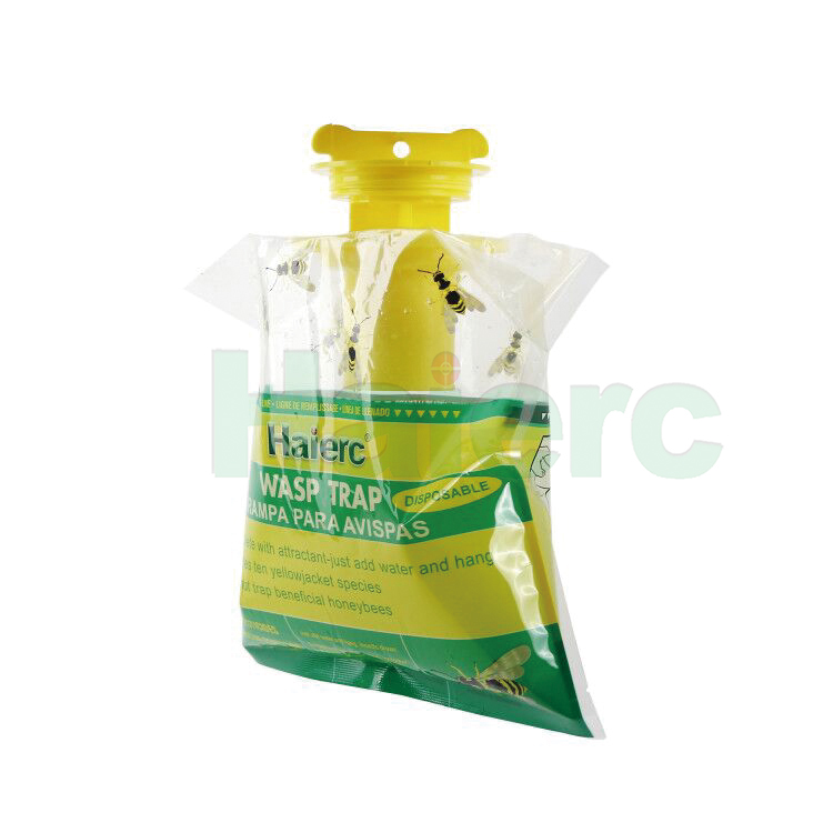 >Haierc Plastic Hanging Insect Control Wasp Trap Bag,Yellow Jacket Trap HC4702S