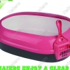 >Cat litter box with gridding and new scoop P541-A: