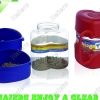 >Travelling jar with 2-function(Storage,feeding&watering)1000g P636: